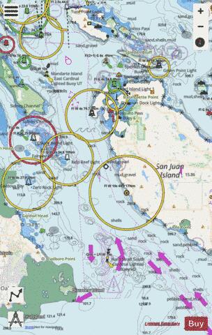 HARO STRAIT MIDDLE BANK TO STUART ISLAND Marine Chart - Nautical Charts App - Streets