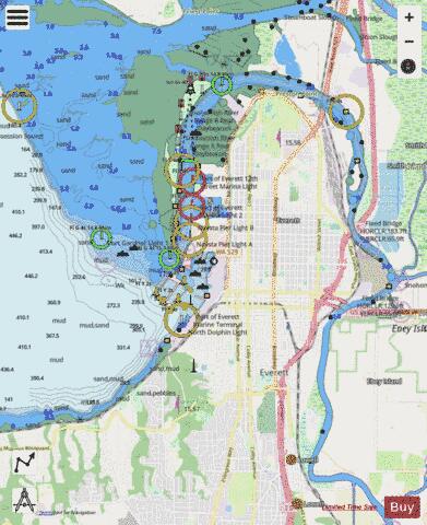 EVERETT HARBOR Marine Chart - Nautical Charts App - Streets