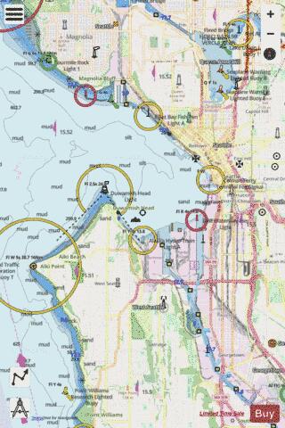 SEATTLE HARBOR  ELLIOTT BAY  AND DUWAMISH WATERWAY Marine Chart - Nautical Charts App - Streets