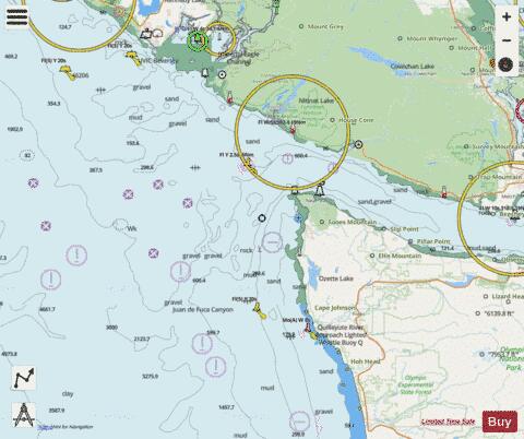 DESTRUCTION ISLAND TO AMPHITRITE POINT Marine Chart - Nautical Charts App - Streets