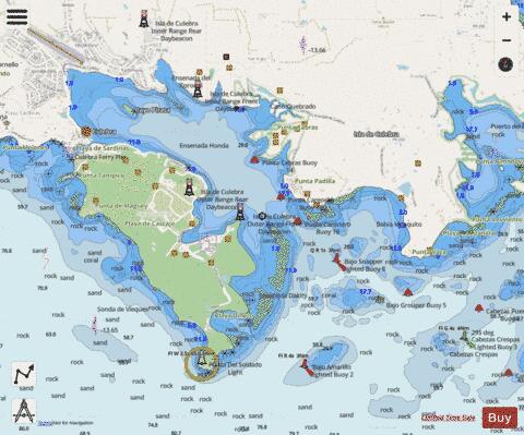 ENSENADA HONDA ISLA DE CULEBRA WEST INDIES Marine Chart - Nautical Charts App - Streets