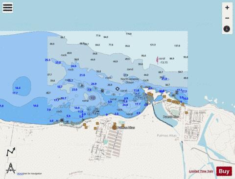 PUERTO PALMAS ALTAS Marine Chart - Nautical Charts App - Streets