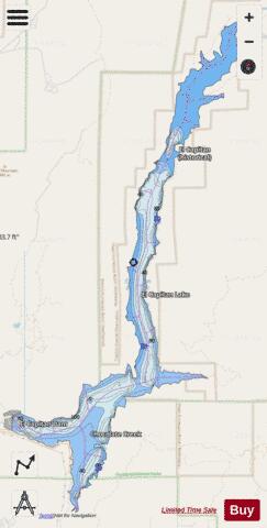 El Capitan Reservoir depth contour Map - i-Boating App - Streets