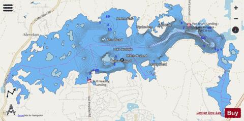 Lamonia Lake depth contour Map - i-Boating App - Streets