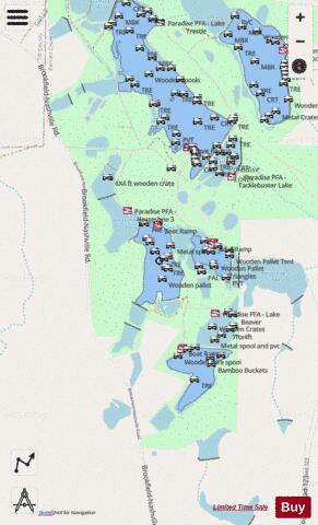 Horseshoe 4 depth contour Map - i-Boating App - Streets