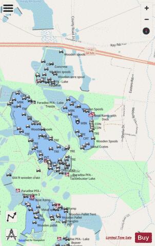 Lake Bobben depth contour Map - i-Boating App - Streets
