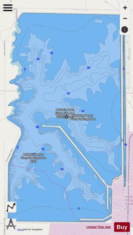 Baldwin Power Plant Cooling Lake depth contour Map - i-Boating App - Streets