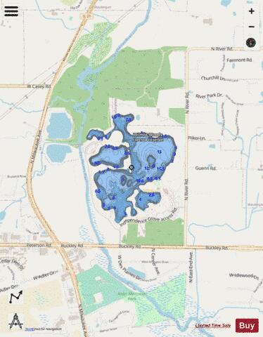 Independence Lake depth contour Map - i-Boating App - Streets