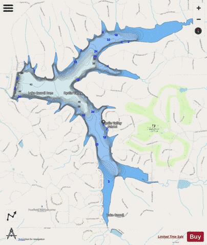 Lake Carroll depth contour Map - i-Boating App - Streets