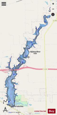 Lake Highland Silver depth contour Map - i-Boating App - Streets