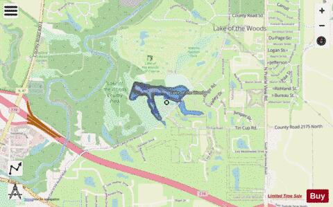Lake Of The Woods CCFPD depth contour Map - i-Boating App - Streets