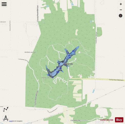 Ramsey Lake depth contour Map - i-Boating App - Streets