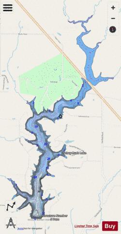 Schuy Rush Lake depth contour Map - i-Boating App - Streets