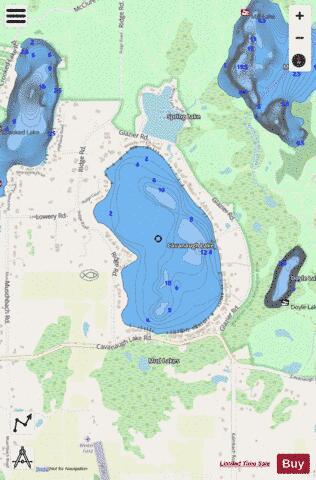 Cavanaugh Lake depth contour Map - i-Boating App - Streets