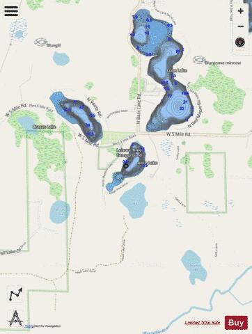 Alice Lake depth contour Map - i-Boating App - Streets