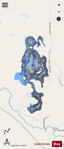 Perch Lake depth contour Map - i-Boating App - Streets