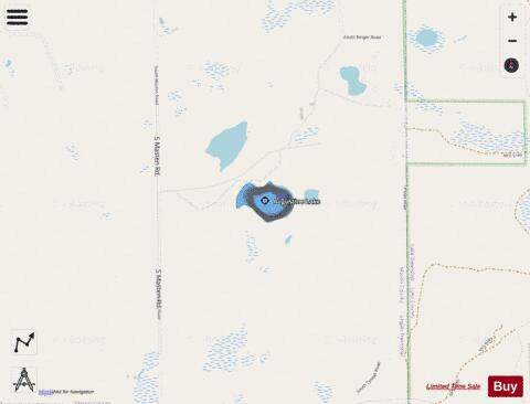 Augustine Lake ,Mason depth contour Map - i-Boating App - Streets