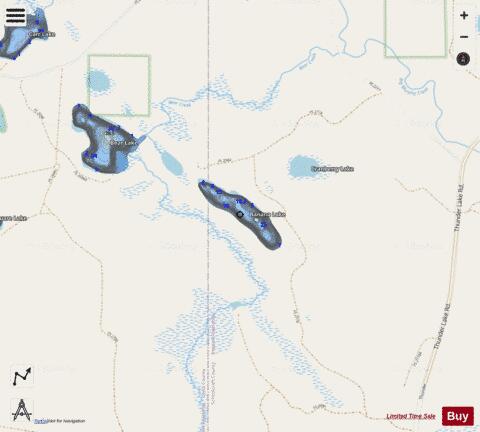Banana Lake ,Schoolcraft depth contour Map - i-Boating App - Streets