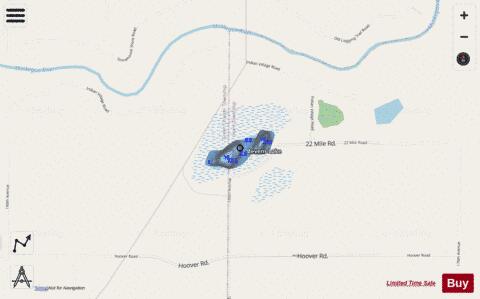 Bevens Lake ,Mecosta depth contour Map - i-Boating App - Streets