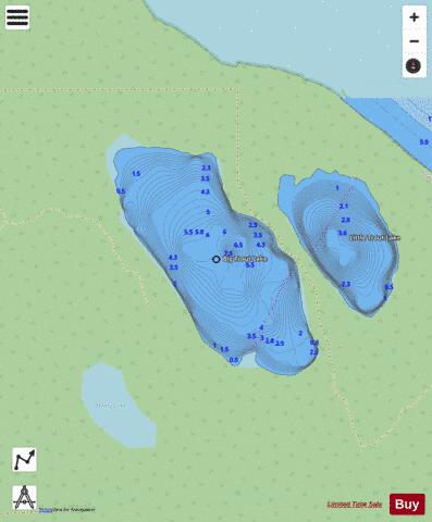 Big Trout Lake depth contour Map - i-Boating App - Streets