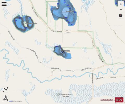 Brevick Lake ,Schoolcraft depth contour Map - i-Boating App - Streets