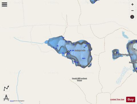 Buckeye Lake ,Luce depth contour Map - i-Boating App - Streets