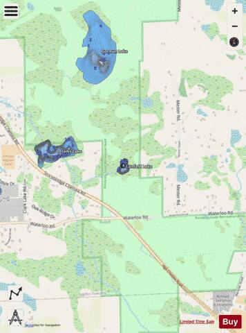 Canfield Lake ,Washtenaw depth contour Map - i-Boating App - Streets