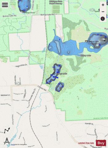 Long Lake ,Livingston depth contour Map - i-Boating App - Streets
