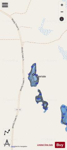 Carter Lake ,Alger depth contour Map - i-Boating App - Streets