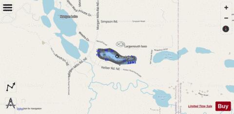 Deer Lake ,Kent depth contour Map - i-Boating App - Streets