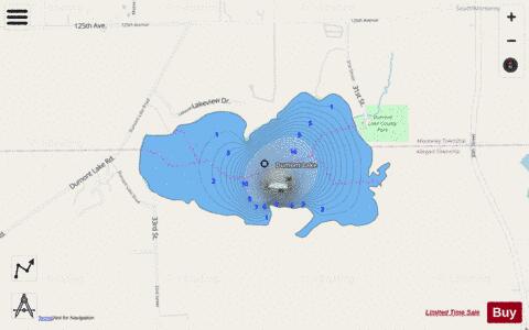 Dumont Lake depth contour Map - i-Boating App - Streets