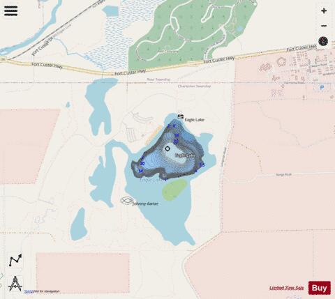 Eagle Lake ,Kalamazoo depth contour Map - i-Boating App - Streets