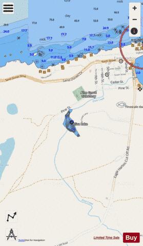 Eliza Lake ,Keweenaw depth contour Map - i-Boating App - Streets