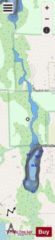 Ellsworth Lake ,Washtenaw depth contour Map - i-Boating App - Streets