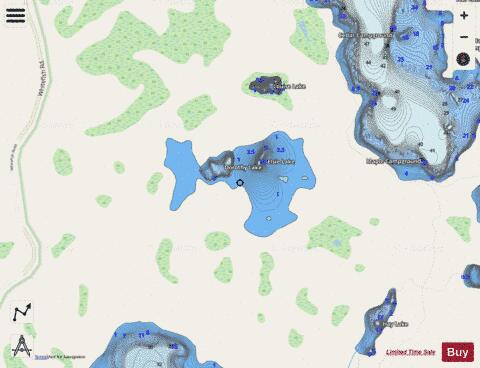 Elsie Lake ,Gogebic depth contour Map - i-Boating App - Streets