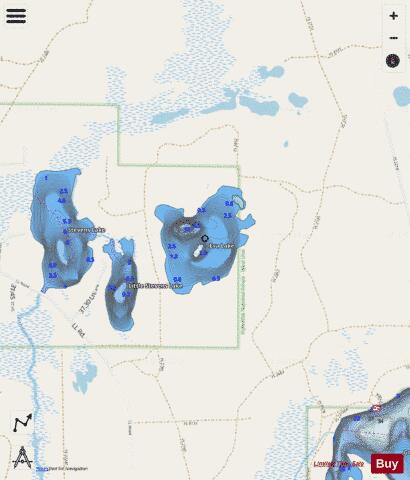 Eva Lake depth contour Map - i-Boating App - Streets