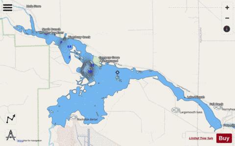 Fourmile Pond ,Alpena depth contour Map - i-Boating App - Streets