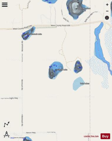Gifford Lake depth contour Map - i-Boating App - Streets