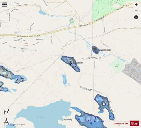 Gunpowder Lake depth contour Map - i-Boating App - Streets