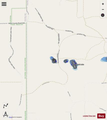 Hessler Lake Presqueisle depth contour Map - i-Boating App - Streets