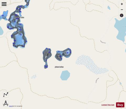 Johns Lake, East  Alger depth contour Map - i-Boating App - Streets