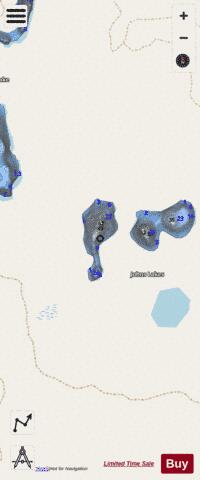 West John Lake, Alger depth contour Map - i-Boating App - Streets