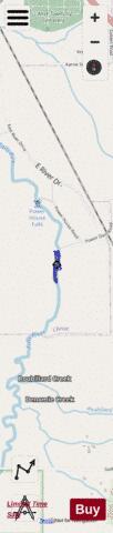 Falls River Pond depth contour Map - i-Boating App - Streets