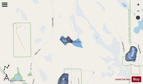 Leaf Lake Newaygo depth contour Map - i-Boating App - Streets