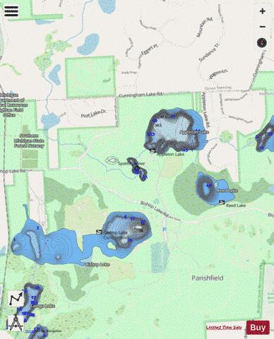 Little Appleton Lake ,Livingston depth contour Map - i-Boating App - Streets