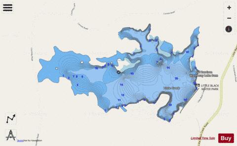 Little Black Creek depth contour Map - i-Boating App - Streets