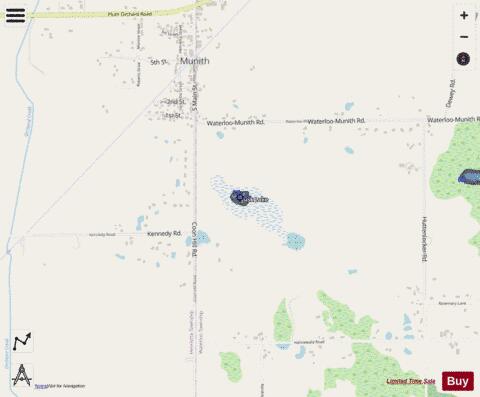 Lusk Lake Jackson depth contour Map - i-Boating App - Streets