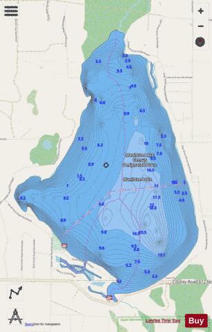 Manistee Lake, Kalkaska depth contour Map - i-Boating App - Streets