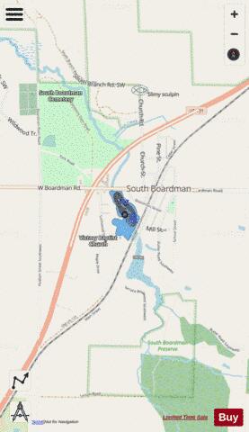 Pothole + Wellman Mill Pond depth contour Map - i-Boating App - Streets
