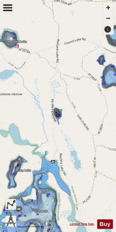 Starvation Lake depth contour Map - i-Boating App - Streets